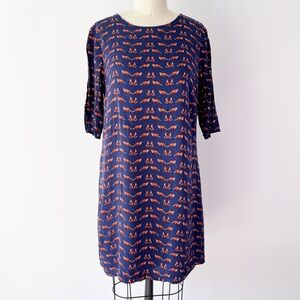 Modcloth Navy Fox Tunic Dress‎ Sugarhill Boutique